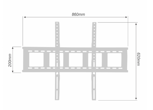 LED Wall Mount Bracket 40–90" – 105kg Heavy-Duty