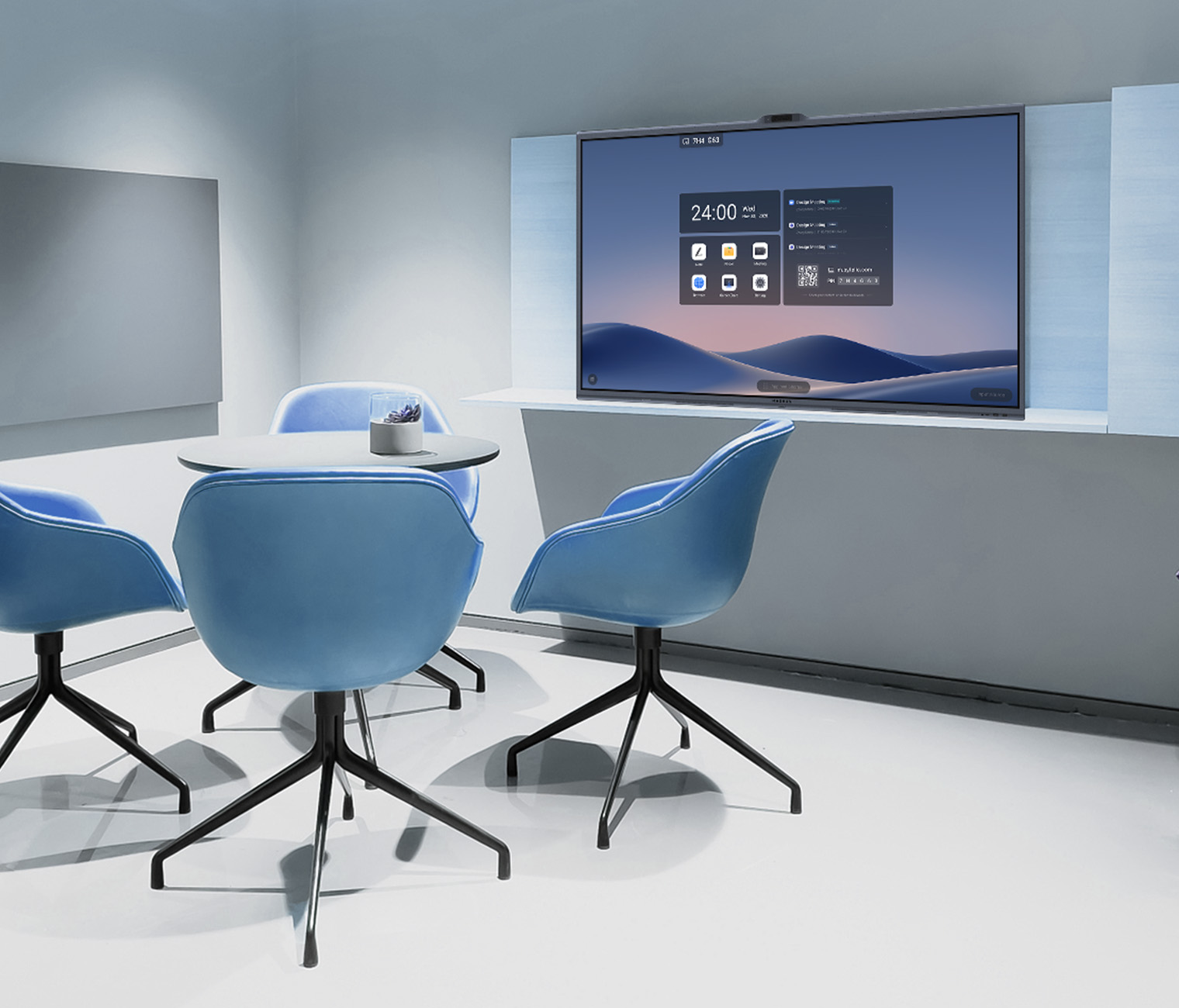 MAXHUB XBoard V7 interactive display in a small meeting room