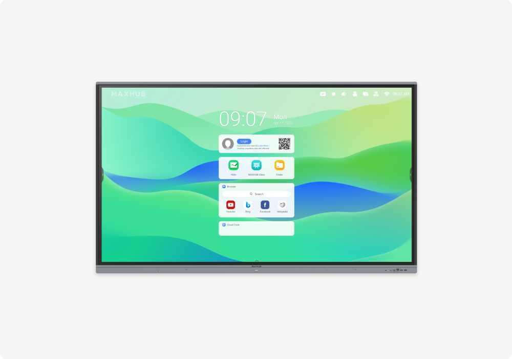 MAXHUB CMB Series 4K commercial display with MAXHUB Signage OS