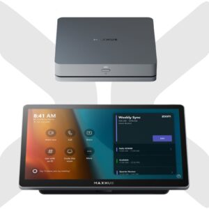 MAXHUB XCore Kit for Microsoft Teams Rooms with compute unit and touch console